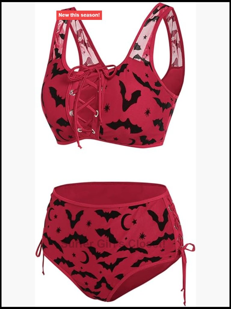 High Waisted Bikini Set Two Piece Padded Retro Tummy Control Swimsuit